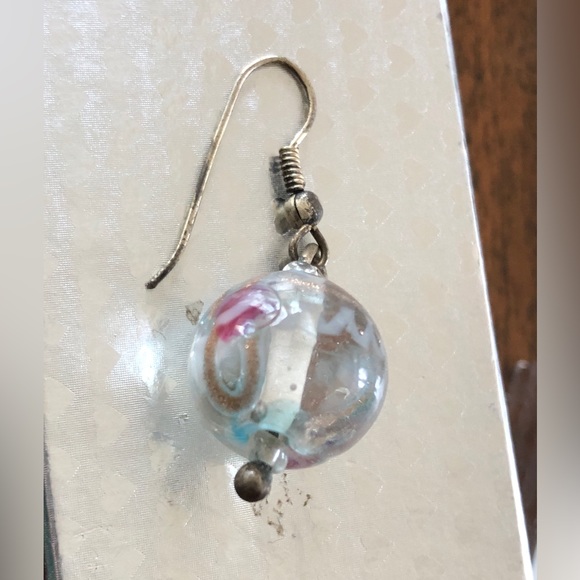 Vintage Czechoslovakian hand blown glass earrings - Picture 6 of 14